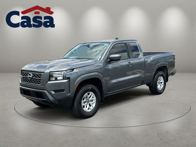 2024 Nissan Frontier SV in Gun Metallic — front three-quarter view