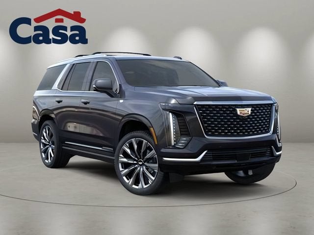 2026 Cadillac Escalade Luxury in Galactic Gray Metallic — front three-quarter view