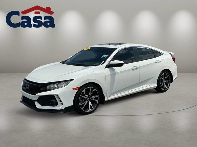 2018 Honda Civic Si in White — front three-quarter view